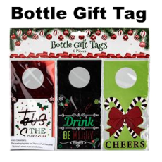 Christmas Bottle gift Tag - 6 Piece
